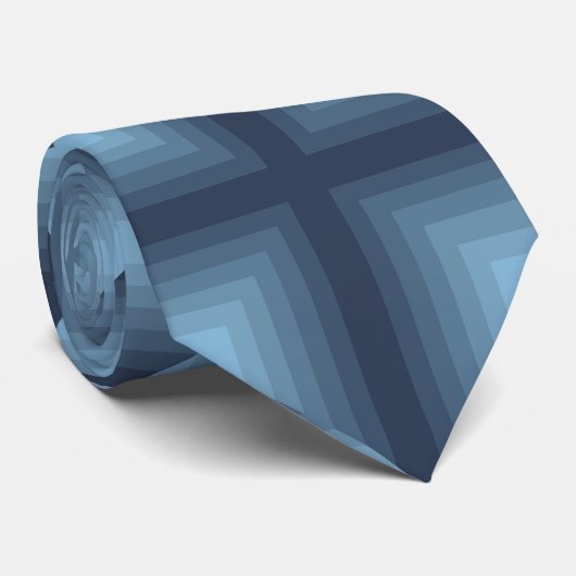 Diamantenmuster in Blau Krawatte (Gerollt)