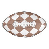 Diamantenmuster in Weiß und Mocha Mousse Football (Vorderseite)