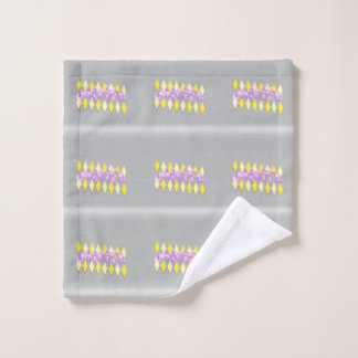 Diamantenmuster mit lila Grafik-Yogamat Waschlappen