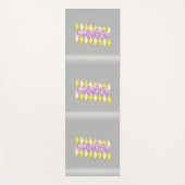 Diamantenmuster mit lila Grafik Yogamatte (Vorderseite)