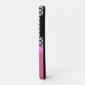 Diamantenmuster und Namenskalligraphie auf Rose Case-Mate iPhone Hülle (Hinten/Links)