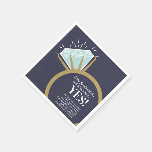 Diamantenring und Fundus-Serviette Serviette (Ecke)