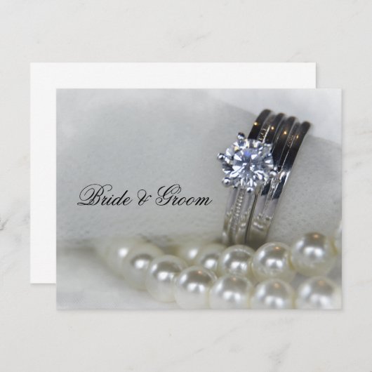 Diamantenrings und White Pearls Wedding (Vorne/Hinten)