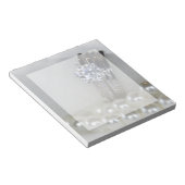 Diamantenrings und White Pearls Wedding Notizblock (angewinkelt)