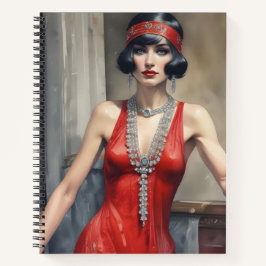 Diamantes y Seda Roja Notizblock