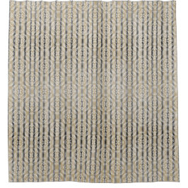 Diamantfliesen- und Streifenmuster Duschvorhang