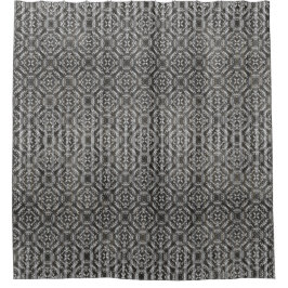 Diamantfliesen- und Streifenmuster Duschvorhang