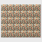 Diamantform: Abstraktes Vintages Design Geschenkpapier (Flach)