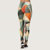 Diamantform: Abstraktes Vintages Design Leggings (Rückseite)
