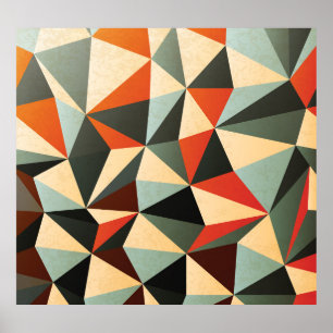 Diamantform: Abstraktes Vintages Design Poster