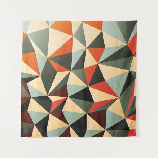 Diamantform: Abstraktes Vintages Design Wandteppich (Vorderseite)