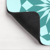 Diamantformate in Aquamarin türkisfarbenen Mandala Mousepad (Ecke)