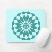 Diamantformate in Aquamarin türkisfarbenen Mandala Mousepad (Mit Mouse)