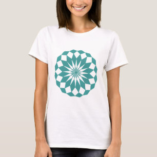 Diamantformen in Aquamarin-Türkis-Mandala-Tshirts T-Shirt