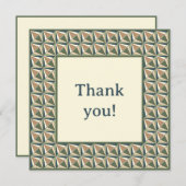 Diamantformen in neutralen Tönen Dankeskarte (Vorne/Hinten)