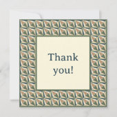 Diamantformen in neutralen Tönen Dankeskarte (Vorderseite)