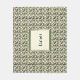 Diamantformen in neutralen Tönen Fleecedecke