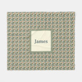 Diamantformen in neutralen Tönen Fleecedecke (Vorderseite (Horizontal))