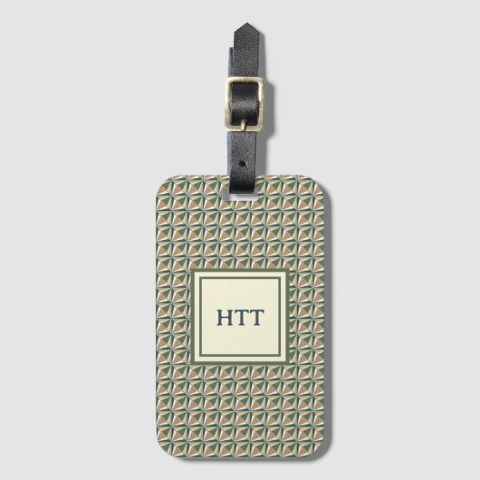 Diamantformen in neutralen Tönen Gepäckanhänger (Vorderseite Vertikal)