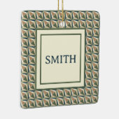 Diamantformen in neutralen Tönen Keramikornament (Rechts)