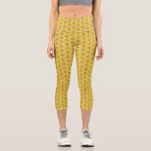 Diamantformen mit Polka Dots Capri Leggings (Vorderseite)