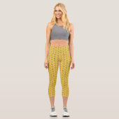 Diamantformen mit Polka Dots Capri Leggings (Vorderseite)