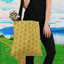 Diamantformen mit Polka Dots Tote Bag