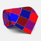 Diamantförmige Gemusterte Krawatte (Gerollt)