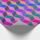 Diamantförmige Hexagon-Regenbogen Geschenkpapier (Ecke)