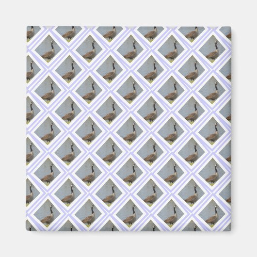 Diamantförmiger Gänsemagnet am Teich Magnet (Vorne)