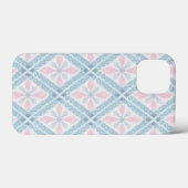 diamantförmiges blaues Muster Case-Mate iPhone Hülle (Rückseite (Horizontal))