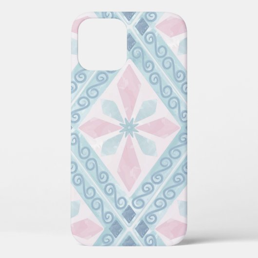 diamantförmiges blaues Muster Case-Mate iPhone Hülle (Rückseite)