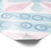 diamantförmiges blaues Muster Fotodruck (Ecke)