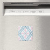 diamantförmiges blaues Muster Magnet (In Situ (Geschirrspüler))
