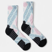 diamantförmiges blaues Muster Socken (Rechts)