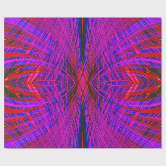 Diamantförmiges Neonmuster Geschenkpapier (Flach)