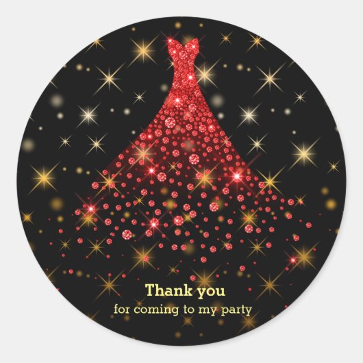 Diamantfunkel Runder Aufkleber (Vorderseite)