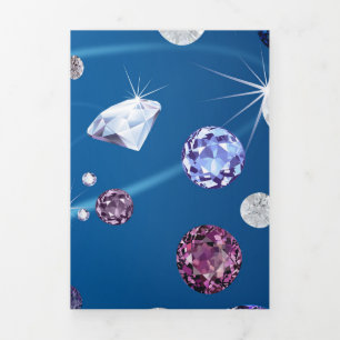 Diamantgalaxie 12 dreifach gefaltete urlaubskarte