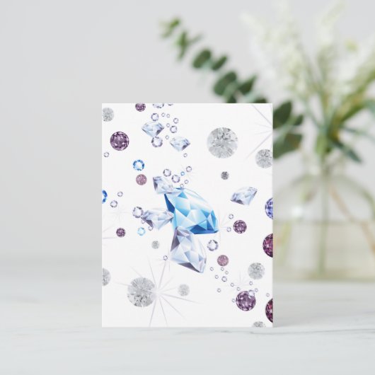 Diamantgalaxie 1 postkarte (Stehend Vorderseite)