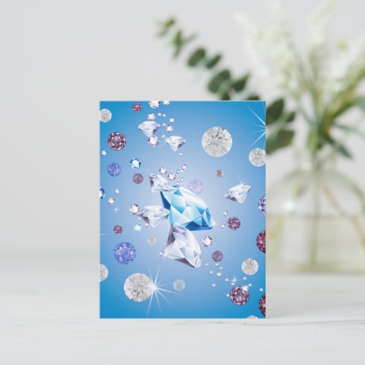 Diamantgalaxie 4 postkarte (Stehend Vorderseite)