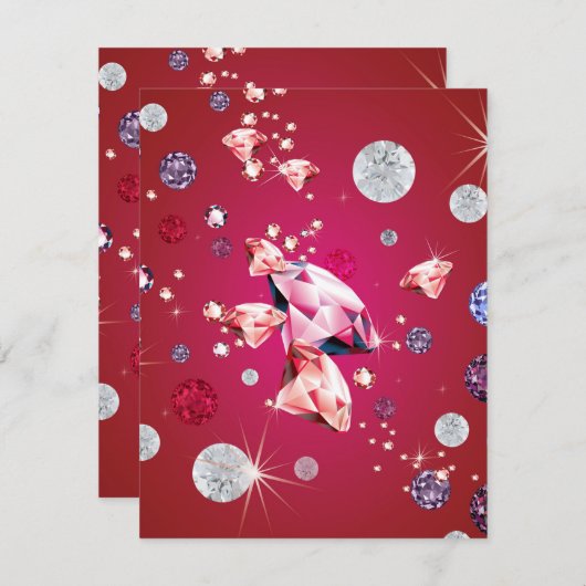 Diamantgalaxie 6 mitteilungskarte (Vorne/Hinten)