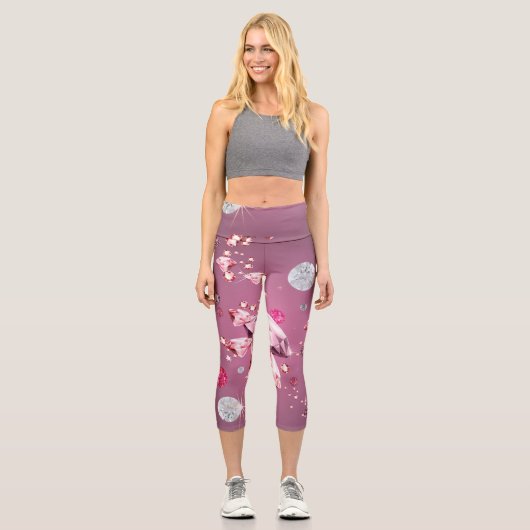 Diamantgalaxie 9 capri leggings (Vorderseite)