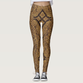 Diamantgestütztes Schlangenmuster Leggings