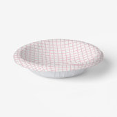 Diamantgitter Rosa - Weiß Pappteller (Gewinkelt)