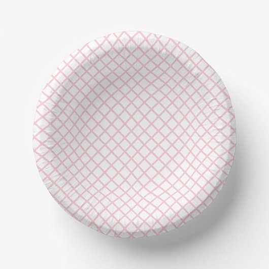 Diamantgitter Rosa - Weiß Pappteller (Vorderseite)