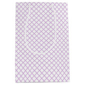 Diamantgitter Soft Lilac - Weiß Mittlere Geschenktüte (Vorderseite)