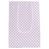 Diamantgitter Soft Lilac - Weiß Mittlere Geschenktüte (Rückseite)