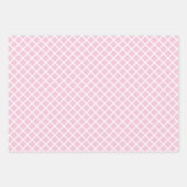 Diamantgitter weiß - Hellrosa Geschenkpapier Set (Vorderseite 2)