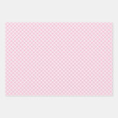 Diamantgitter weiß - Hellrosa Geschenkpapier Set (Vorderseite)