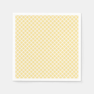Diamantgitter Weiß - Kanariengelb Serviette